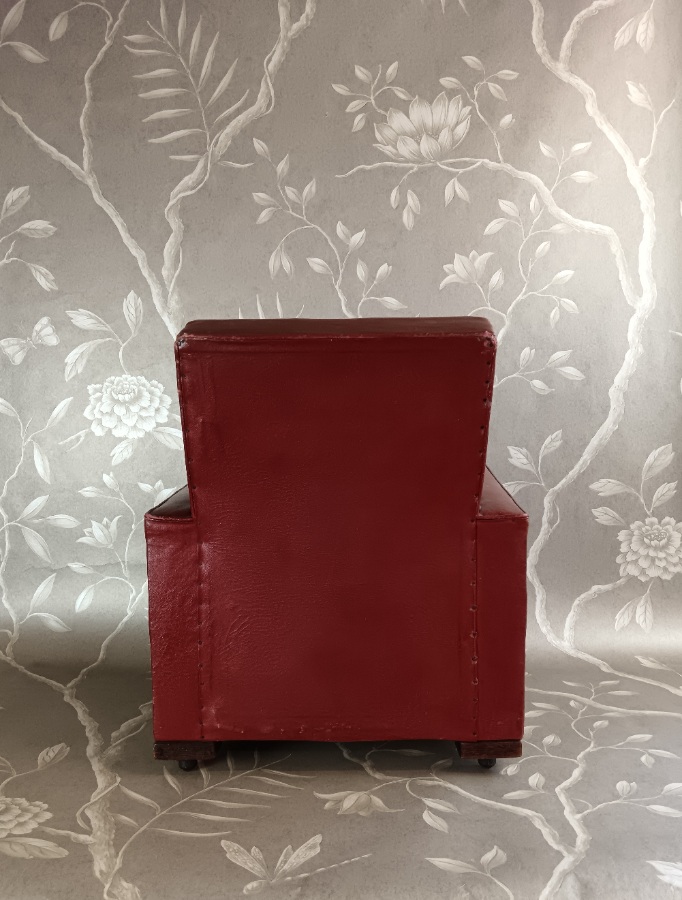 Small Art Deco Period Childs Leather Armchair (10).jpg
